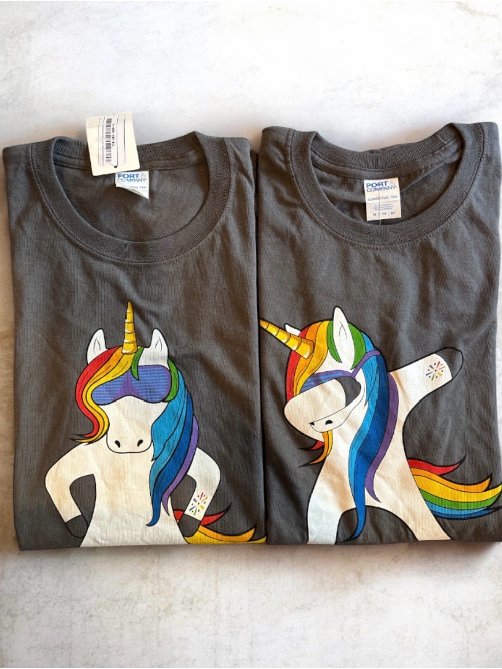 Out At The Fair OATF Rainbow Pride Unicorn Graphic Tee Charcoal Gray XL NWT LGBT